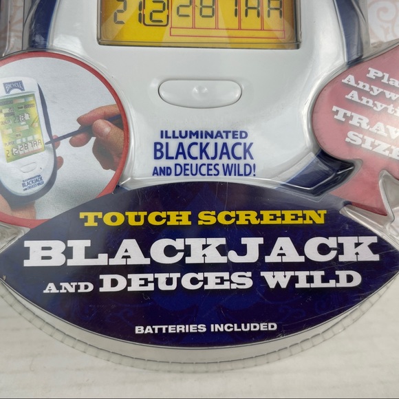Bicycle Illuminated Black Jack & Deuces Wild Touch Screen Hand Held Game Sealed - Picture 5 of 7